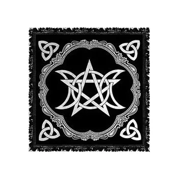 ubrus Oltářní ubrus s třásněmi Triple Moon Pentagram