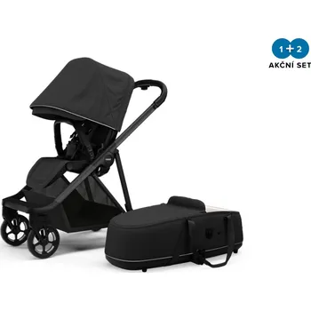 Dětské zboží Kočárek Thule Shine Black on Black 2023 + korbička, Doprava ZDARMA