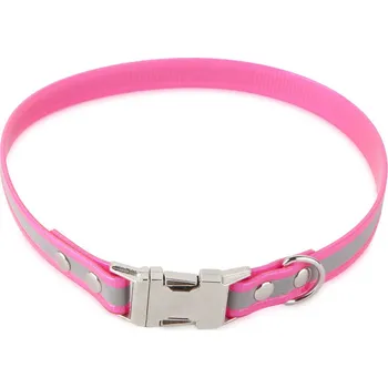 Obojek pro psa FIREDOG BioThane obojek Clip Reflect 19mm 45cm Barva: Růžová