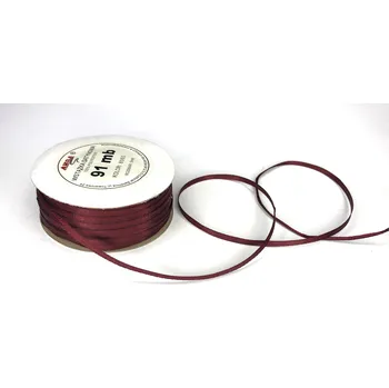 Stuha Stuha saténová jednolící, WS8060, šíře 3 mm / balení 91 m