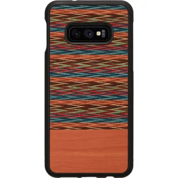 Pouzdro na mobilní telefon Pouzdro MAN&WOOD SmartPhone Galaxy S10e hnědé kostkované černé