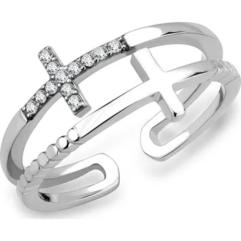 Prsten Ocelový prsten s křížky (50)