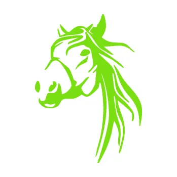 Samolepící dekorace Kůň 096 levá (04 - zelená kawasaki) SAMOLEPKA NA AUTO, NÁLEPKA, FÓLIE, POLEP, TUNING, VLASTNÍ TEXT, TISK, AUTOSAMOLEPKY.cz, POLEPY, OBRÁZEK, LOGO, 3D STICKERS