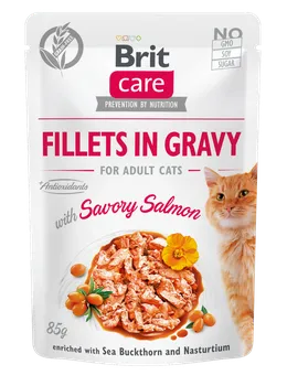 Krmivo pro kočku Brit Care Cat Fillets in Gravy with Savory Salmon 85 g