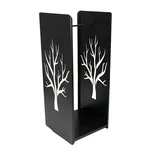 Stojan na dřevo stromy černý/matný