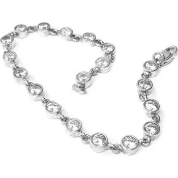 Náramek Stříbrný náramek čiré zirkony - R1066 - 17,5 cm (Stříbrný náramek se zirkony)