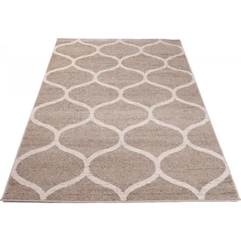 Koberec Moderní koberec Jawa - mřížka 1 - béžový Rozměr koberce: 80x150 cm