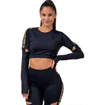 Nebbia Honey Bunny crop top 821 černý - XS