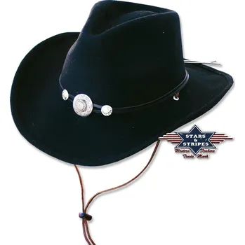 Klobouk Stars & Stripes Westernový klobouk "IDAHO BLACK" Velikost: XS
