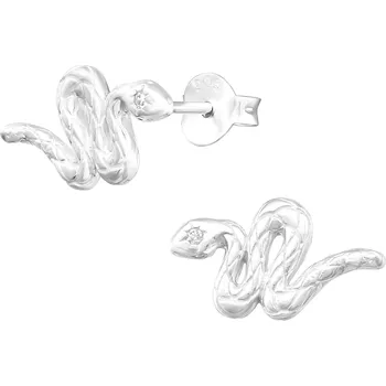 Souprava šperků Atreya Stříbrné puzetové náušnice Had