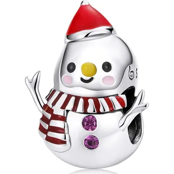 Přívěsek Elenys stříbrný přívěsek Roztomilý sněhulák