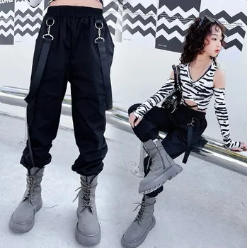 Chlapecké kalhoty HIP HOP černé street kalhoty unisexové 3-16 let Velikost: 160 (11-12 let)