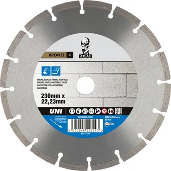 Řezný kotouč Diamantový kotouč ATLAS UNIVERSAL 230x2,6x22,23