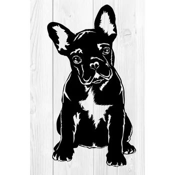 Vsepropejska Francouzský buldoček 7 dřevěná dekorace na zeď Rozměr (cm): 38 x 21