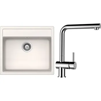 Granitový dřez Set Schock S10-8 (dřez Mono N-100 Polaris + baterie Epos Chrom)