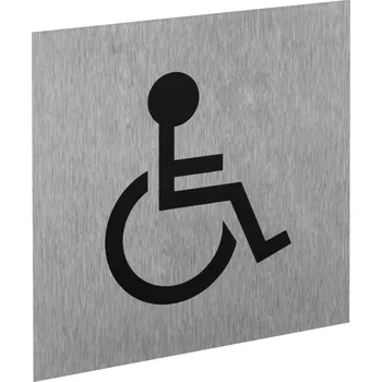 Walteco Symbol "INVALIDÉ", 120x120mm, nerez, samolepka