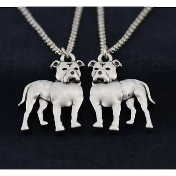 Náhrdelník PITBULL / STAFORD - náhrdelník s přívěskem - stříbrný 1ks ŠP/FEI