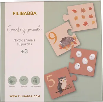 Filibabba Počítání puzzle - Severská zvířata