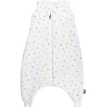 Letní bio spací pytel s nožičkami 100 cm hvězdičky na bílé Kaarsgaren