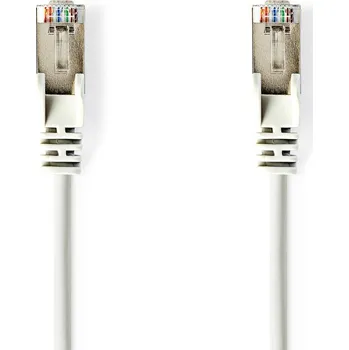 Síťový kabel Nedis síťový kabel SF/UTP CAT6, zástrčka RJ45 - zástrčka RJ45 úhlová, 15 m, bílá (CCGP85227WT150)