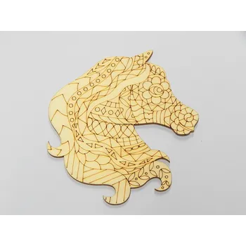 omalovánky Dřevěné výřezy, L84, KŮŇ, antistresové omalovánky, 10.3 x 9.5 cm, 1ks