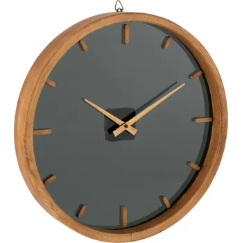 Hodiny Dřevěné černohnědé hodiny Herve S - Ø40*5 cm