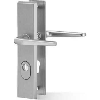 Dveřní kování ACT SERVIS ACT - Atlas Plus Provedení: PZ (klika/klika), Povrch: F9 - nerezový elox, Rozteč: 92 mm