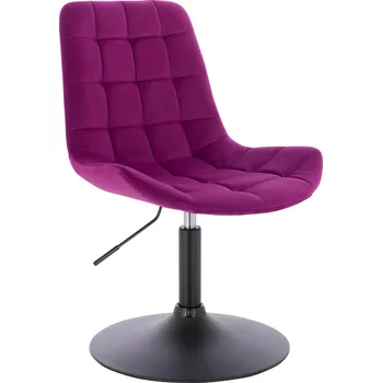 Otočné křeslo Voss velur na černém talíři - fuchsie
