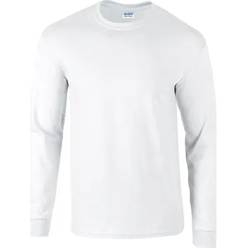 Pánské tričko Gildan Pánské tričko s dlouhým rukávem Gildan Ultra Bílá 5XL