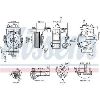 Kompresor klimatizace Kompresor, klimatizace NISSENS 890773