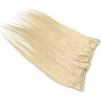 Příčesek Clip pás 50cm rovný - nejsvětlejší blond