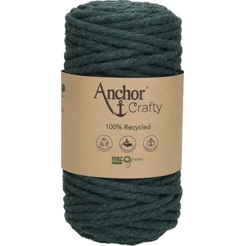 Příze Anchor Crafty 111 Tmavě zelená (Příze na macrame Anchor Crafty 111 Forest)