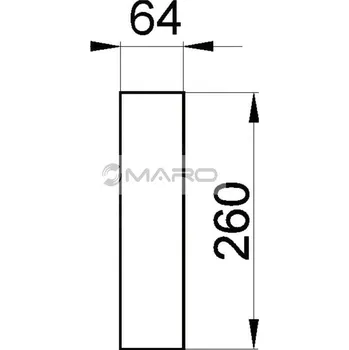 Krbová kamna HAAS+SOHN Náhradní díl Cihla 163 šamot 260 x 63 x 30 mm, 0050101630005