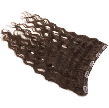 Příčesek Clip pás 40cm vlnitý - tmavě hnědá