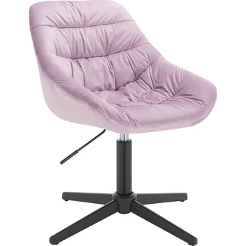 Otočné křeslo Oslo velur na černém kříži - fialový vřes