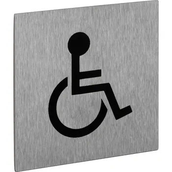 Walteco Symbol "WC-invalidé", 60x60mm, nerez, samolepka