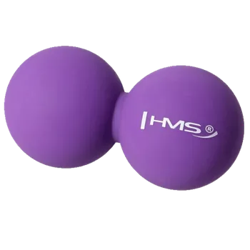 HMS Dvojitý masážní míč Lacrosse ball BLC02 fialový - 6,5cm