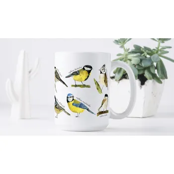 ePiPí Velký keramický hrnek 450 ml - Sýkorky