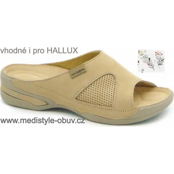 Dámská zdravotní obuv MEDISTYLE NOEMI 1N-E12/H pantofel hallux béžový, béžová - 40