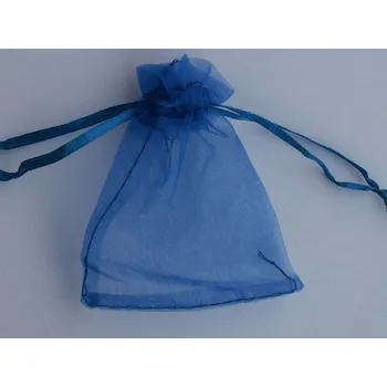 Dárková taška Sáček textilní (organzový) dárkový modrý