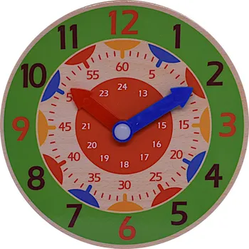 Hodiny Školní hodiny dřevěné 140mm zelené CW14-873 Skladem v ČR