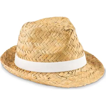 Kšiltovka Přírodní slámový klobouk Montevideo, bílá