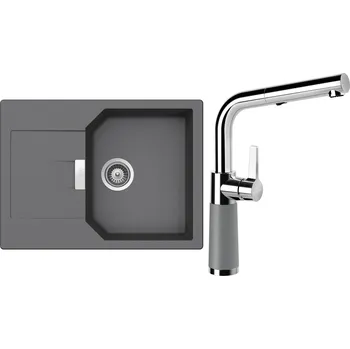 Granitový dřez Set Schock S16-9 (dřez Manhattan D-100S Croma + baterie SC-540.120 Croma)