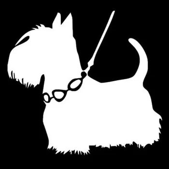 Skotský teriér - nálepka stříbrná 1 ks NAL/MP/