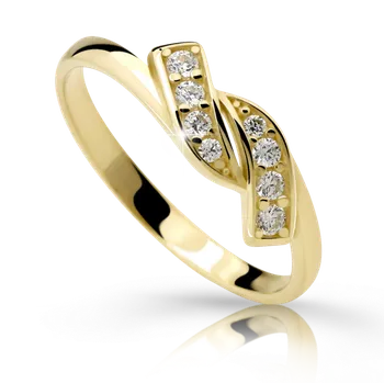 Prsten Zlatý zásnubní prsten DF 2337 se zirkony