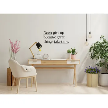 Samolepící dekorace Never give up - samolepka na zeď