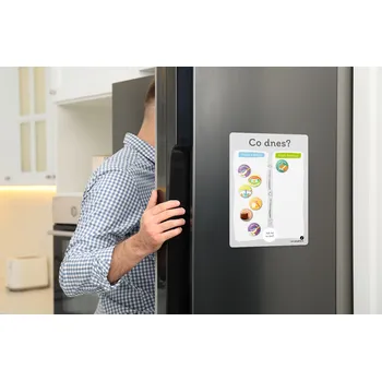 Magnetická kreslící tabulka Magnetický denní plánovač pro děti 21×29 cm - Co dnes? (šedý)