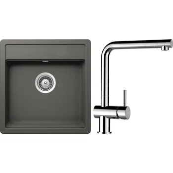 Granitový dřez Set Schock S11-8 (dřez Mono N-100S Silverstone + baterie Epos Chrom)