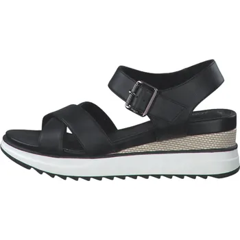 Dámské sandále s.Oliver dámské kožené sandály na platformě 5-28707-20 black Velikost: 36
