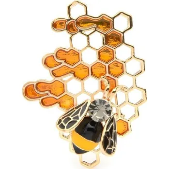 Brož včela a sota yellow/orange